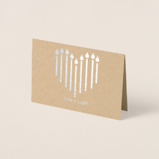 Liebe und Light Chanukah Card Folienkarte