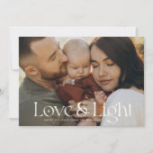 Liebe und Light Modern Family Foto Ferienkarte (Vorderseite)