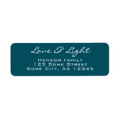 Liebe und Light Script Blue Green Weihnachtsadress (Vorne)
