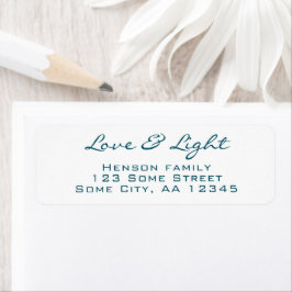 Liebe und Light Script Blue Green Weihnachtsadress