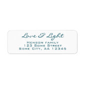 Liebe und Light Script Blue Green Weihnachtsadress (Vorne)