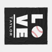 Liebe und Live Baseball Sportfächer Individuelle N Fleecedecke (Vorderseite (Horizontal))