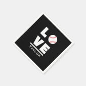 Liebe und Live Baseball Sportfächer Individuelle N Serviette (Ecke)