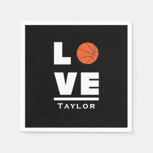 Liebe und Live Basketball Sportfächer Individuelle Serviette
