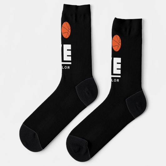 Liebe und Live Basketball Sportfächer Individuelle Socken (Linkes Detail)