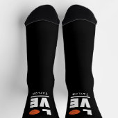 Liebe und Live Basketball Sportfächer Individuelle Socken (Oben)