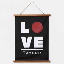 Liebe und Live Cricket Sports Fan Individuelle Nam