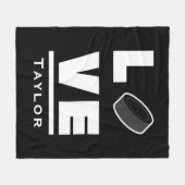 Liebe und Live-Eishockey-Sportfächer Individuelle Fleecedecke (Vorderseite (Horizontal))
