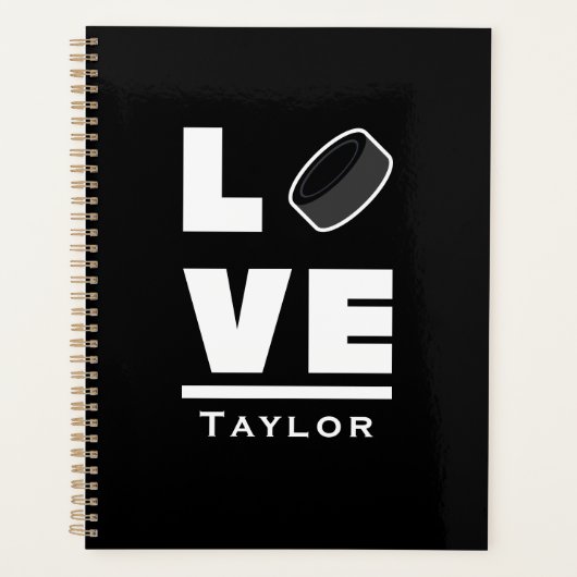 Liebe und Live-Eishockey-Sportfächer Individuelle  Planer (Vorderseite)