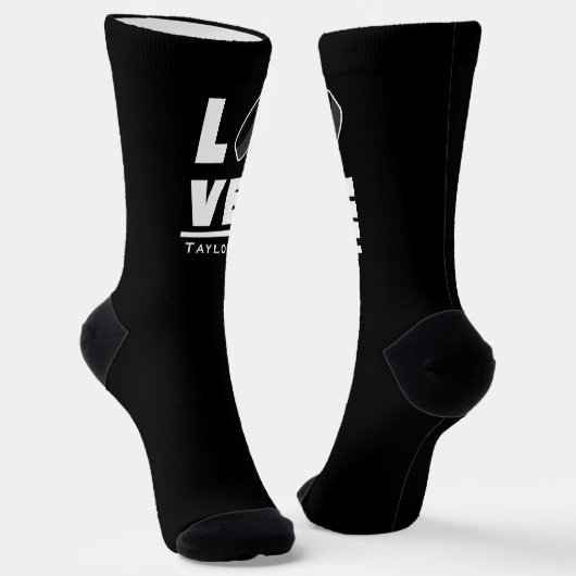 Liebe und Live-Eishockey-Sportfächer Individuelle Socken (Gewinkelt)