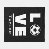 Liebe und Live-Fußball-Sportfan Fleecedecke (Vorderseite (Horizontal))