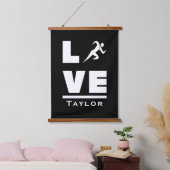 Liebe- und Live-Leichtathletik-Track- und Field-Sp Wandteppich Mit Holzrahmen (Schlafzimmer)