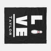Liebe und Live Tenpin Bowling Bowler Sports Fan Fleecedecke (Vorderseite (Horizontal))