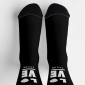 Liebe und Live-Volleyball Sportfächer Individuelle Socken (Oben)