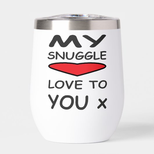 LIEBE- UND LOGO-BOTSCHAFT MIT ABSTACT-BLUME (Vorderseite)