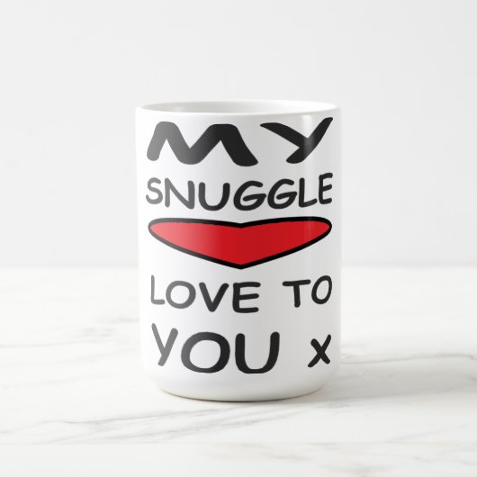 LIEBE- UND LOGO-BOTSCHAFT MIT ABSTACT-BLUME KAFFEETASSE (Mittel)