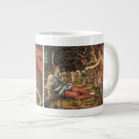 Liebe und Maiden von John Stanhope Jumbo-Tasse (Vorderseite Rechts)