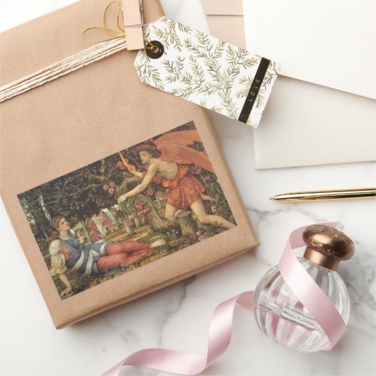 Liebe und Maiden von John Stanhope Rechteckiger Aufkleber (Schenken)