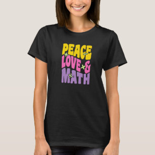 Liebe und Mathematik Vintag Groovy Retro Math T-Shirt