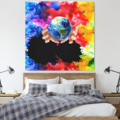 Liebe und Menschlichkeit werden die moderne Kunst Leinwanddruck (Insitu (Schlafzimmer))