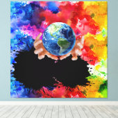 Liebe und Menschlichkeit werden die moderne Kunst Leinwanddruck (Insitu (Holzboden))