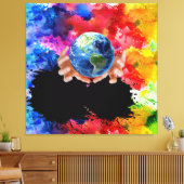 Liebe und Menschlichkeit werden die moderne Kunst Leinwanddruck (Insitu (Wohnzimmer))