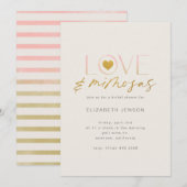 Liebe und Mimosas  Einladung (Vorne/Hinten)