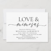 Liebe und Mimosas, Party des modernen Brautparty Einladung (Vorderseite)