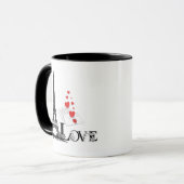 Liebe und Monument personalisierte Tasse (Vorderseite Links)