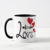 Liebe und Monument Personalisierter Becher Tasse (Links)