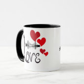 Liebe und Monument Personalisierter Becher Tasse (Vorderseite Links)