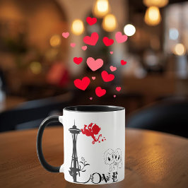 Liebe und Monument Personalisierter Becher Tasse