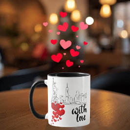 Liebe und Monument Personalisierter Becher Tasse
