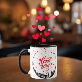 Liebe und Monument Personalisierter Becher Tasse