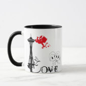 Liebe und Monument Personalisierter Becher Tasse (Links)