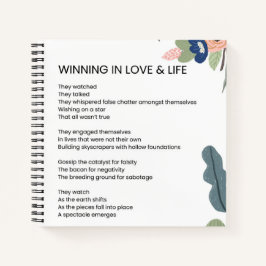 Liebe und Motivierend Gedichte gewinnen Notizblock