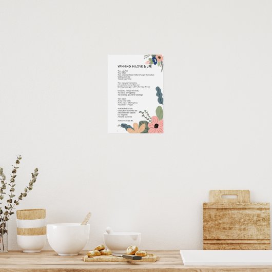 Liebe und Motivierend Gedichte gewinnen Poster (Küche)