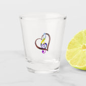 Liebe und Musik Schnapsglas (Vorderseite)