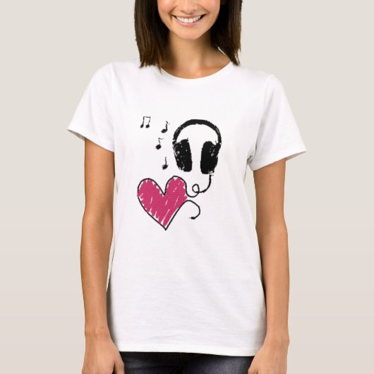 Liebe und Musik T-Shirt (Vorderseite)