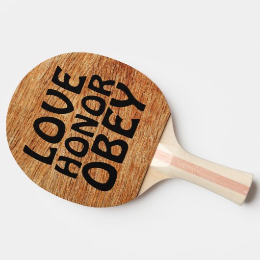 Liebe- UND OBEY PING PONG PADDLES Tischtennis Schläger (Seitenansicht)
