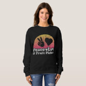Liebe und Obstpflücken Sweatshirt (Vorne ganz)