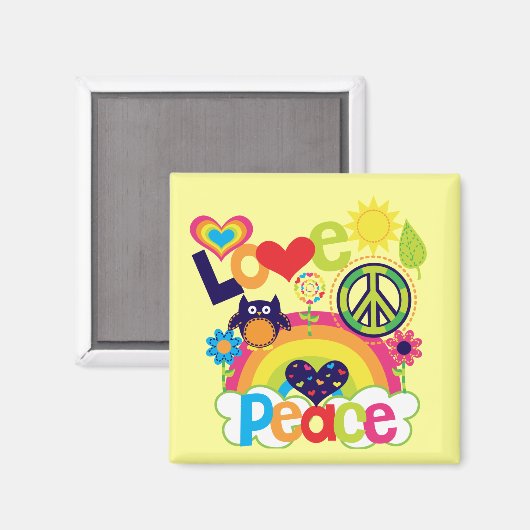 Liebe und Peace Baby Magnet (Vorderseite/Rückseite)