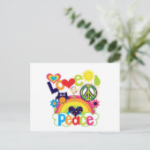 Liebe und Peace Baby Postkarte (Stehend Vorderseite)