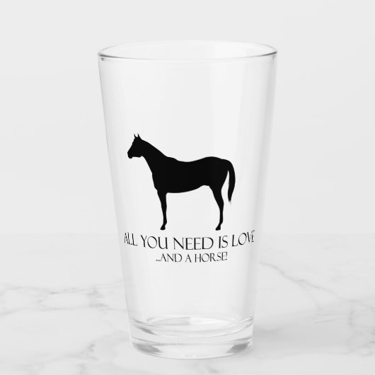 Liebe und Pferd Glas (Vorderseite)