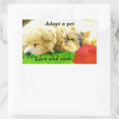 Liebe und Pflege, Hunde_ Rechteckiger Aufkleber (Tasche)