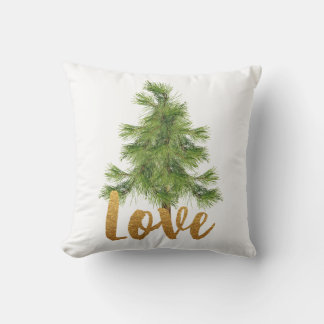 Liebe und Pine Tree Weihnachtskissen Kissen