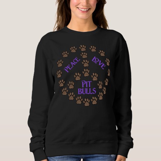 Liebe und Pit Bullen Sweatshirt (Vorderseite)