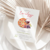 Liebe und Pizza Brautparty Einladung