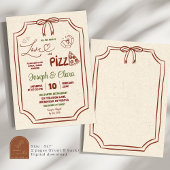 Liebe und Pizza Coquette Italienische Dusche Einladung