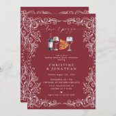 Liebe und Pizza | Einladungen für Proben (Vorne/Hinten)